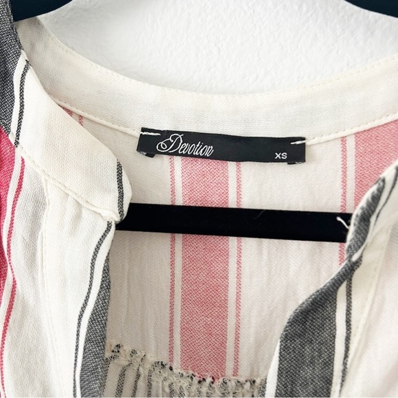 Devotion Twins Stripe Swing Dress Red Blue Greek Size XS - Picture 4 of 8